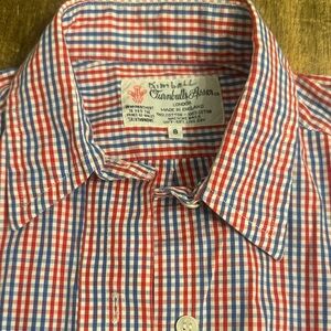 Turnbull & Asser Red and Blue Plaid Shirt